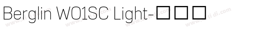 Berglin W01SC Light字体转换